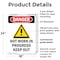 Signmission Hot Surface Sign, 24 in H x 18 in W, Plastic, Hot Work In Progress Keep Out OS-2PACK-DS-P-1824-V-1365 - alternate 2